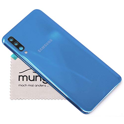 Akkudeckel für Samsung Original für Samsung Galaxy A50 A505F Blau Backcover Deckel Rückwand mit mungoo Displayputztuch von mungoo mach mal anders ...