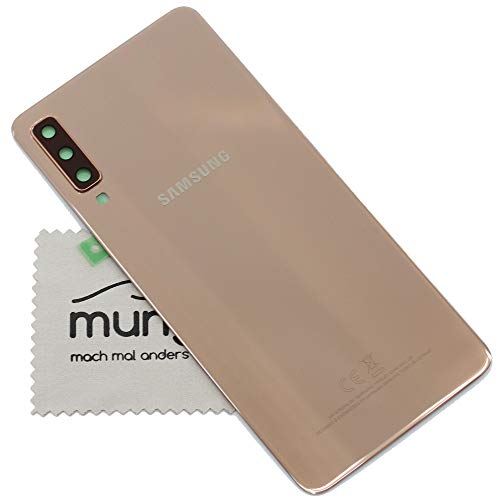 Akkudeckel für Samsung Original für Samsung Galaxy A7 2018 A750F Gold Backcover mit mungoo Displayputztuch von mungoo mach mal anders ...