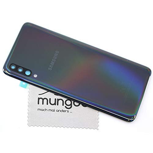 Akkudeckel für Samsung Original für Samsung Galaxy A70 A705F Schwarz Backcover Deckel Rückwand mit mungoo Displayputztuch von mungoo mach mal anders ...