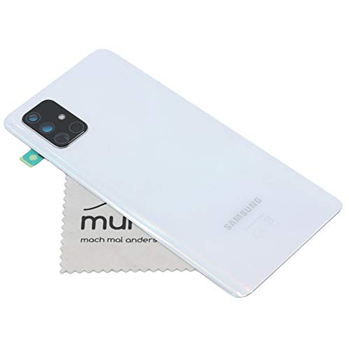 Akkudeckel für Samsung Original für Samsung Galaxy A71 (A715F) Weiß Backcover Deckel Rückwand mit mungoo Displayputztuch von mungoo mach mal anders ...