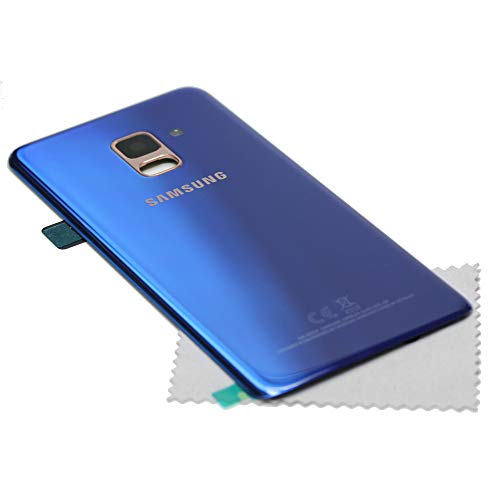 Akkudeckel für Samsung Original für Samsung Galaxy A8 2018 A530F blau Back Cover Rückwand mit mungoo Displayputztuch von mungoo mach mal anders ...