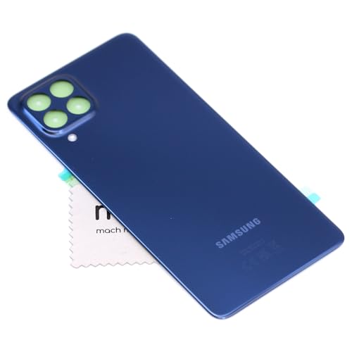 Akkudeckel für Samsung Original für Samsung Galaxy M53 5G M536B Blau Backcover Deckel Rückwand mit mungoo Displayputztuch von mungoo mach mal anders ...