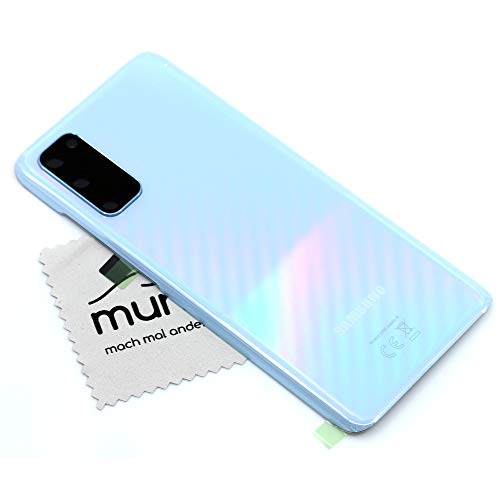 Akkudeckel für Samsung Original für Samsung Galaxy S20 (G980F) Blau Backcover Deckel Rückwand mit mungoo Displayputztuch von mungoo mach mal anders ...