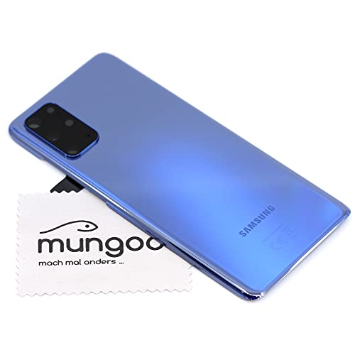 Akkudeckel für Samsung Original für Samsung Galaxy S20 Plus 5G (G986B) Blau Backcover Deckel Rückwand mit mungoo Displayputztuch von mungoo mach mal anders ...