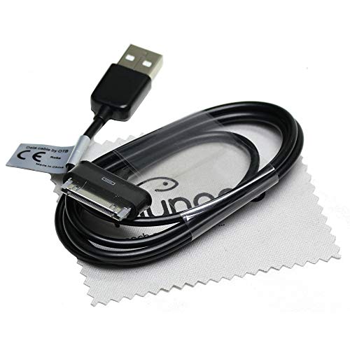 Daten Kabel Ladekabel USB kompatibel für Samsung ECC1DP0UBE passend für Galaxy Tab/Galaxy Tab 2/Galaxy Note 10.1/schwarz mit mungoo Displayputztuch von mungoo mach mal anders ...