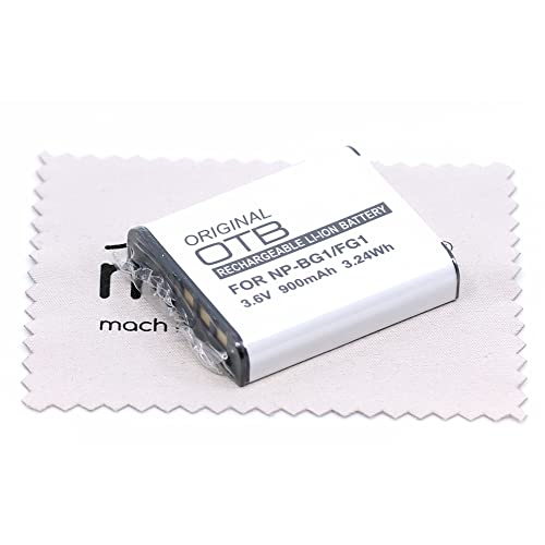 Ersatz Akku passend für Sony Cybershot DSC-H10, H50, H70, H90, N1, T20, W50, W70, W80, W90, W100, W120, W130, W150, W200, W300, WX1 (Ersetzt NP-BG1, NP-FG1) Kamera Akku OTB mit mungoo Displayputztuch von mungoo mach mal anders ...