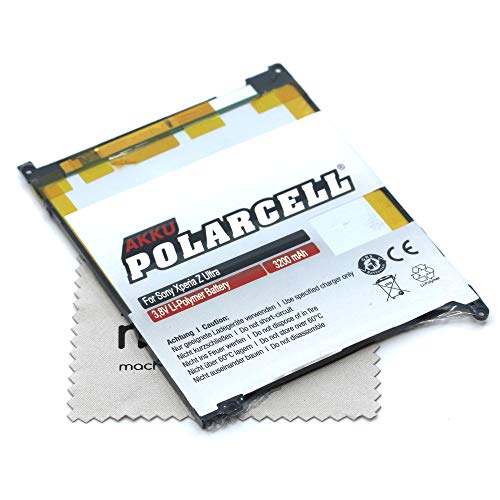 Ersatz Akku passend für Sony Xperia Z Ultra (Ersetzt Originalakku LIS1520ERPC) Polarcell mit mungoo Displayputztuch von mungoo mach mal anders ...