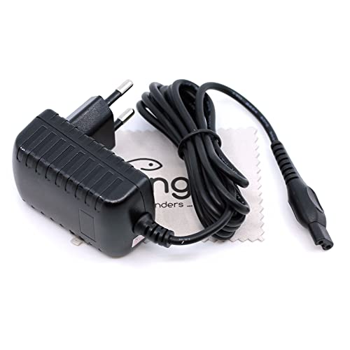 Ladegerät passend für Remington F5800, F7800, F7805, HC5880, HC9700, MB4850, EP7020 (Ersetzt 747855 SW-120060EU) Ladekabel Trimmer, Rasierer mit mungoo Displayputztuch von mungoo mach mal anders ...