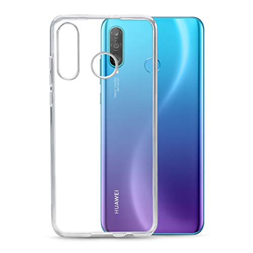 TPU Hülle kompatibel mit Huawei P30 lite Transparent Clear Case Schutz Handy Tasche Silikon mit mungoo Displayputztuch von mungoo mach mal anders ...
