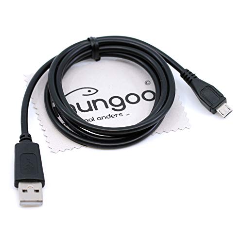 USB Datenkabel kompatibel mit Garmin DriveLuxe 50 LMT-D, DriveLuxe 51 LMT-S, Fleet 770, Fleet 780, Fleet 790 Navigationsgerät Micro-USB 1m Daten Kabel OTB mit mungoo Displayputztuch von mungoo mach mal anders ...