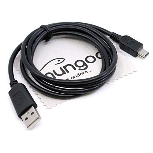 USB Datenkabel kompatibel mit GoPro HD Hero, HD Hero 2 II, HD Hero 3 III, Hero 4, CHDHN-301, CHDHX-301 Actioncam Mini-USB 1m Daten Kabel OTB mit mungoo Displayputztuch von mungoo mach mal anders ...