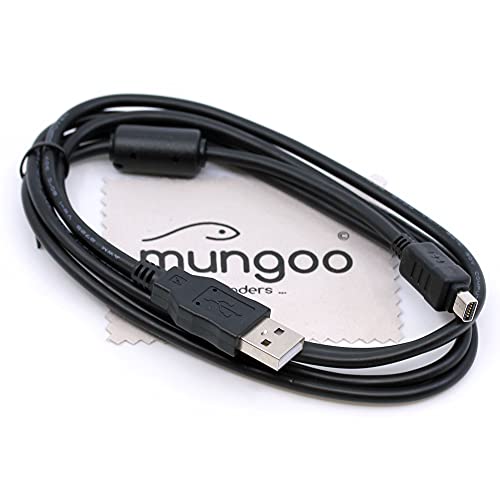 USB Datenkabel kompatibel mit Olympus Creator XZ-1, Digital-SLR E-30, E-300, E-330, E-410, E-420, E-450, E-500, E-510, E-520, E-620, E-M5 Digitalkamera 1,5m Ladekabel OTB mit mungoo Displayputztuch von mungoo mach mal anders ...