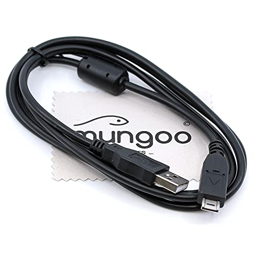 USB Datenkabel kompatibel mit Panasonic Lumix DMC-FT1, DMC-FT2, DMC-FZ38, DMC-GH1, DMC-TZ6, DMC-TZ7, DMC-TZ10 Digitalkamera 1,5m Daten Kabel OTB mit mungoo Displayputztuch von mungoo mach mal anders ...