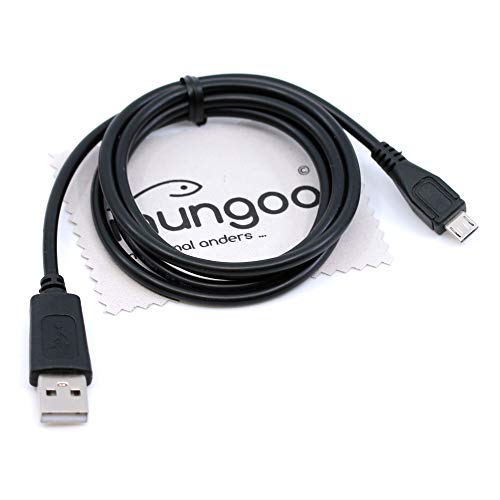 USB Ladekabel passend für JBL Charge 3, Clip 3, Flip Essential, Go 2, JR Pop, Pulse 3, Xtreme 2 Bluetooth Lautsprecher Micro-USB 1m Daten Kabel OTB mit mungoo Displayputztuch von mungoo mach mal anders ...
