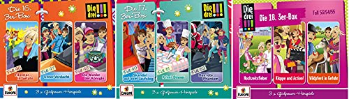 Die Drei !!! (Ausrufezeichen) - Hörspiel 3-CD-Box 16+17+18 (Folge 46-55) im Set - Deutsche Originalware[9 CDs] von music-movie-more