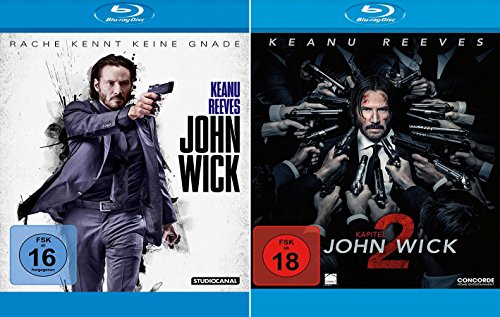John Wick 1 + Kapitel 2 im Set - Deutsche Originalware [2 Blu-rays] von music-movie-more