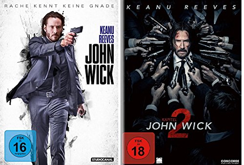 John Wick 1 + Kapitel 2 im Set - Deutsche Originalware [2 DVDs] von music-movie-more