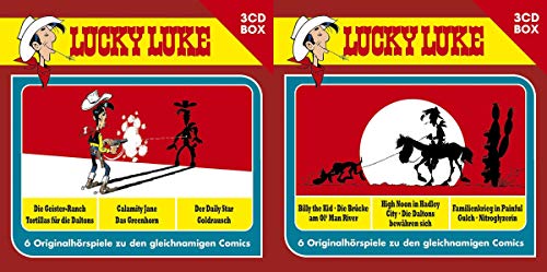 Lucky Luke - Hörspielbox Vol. 1+2 (12 Originalhörspiele zu den gleichnamigen Comics) im Set - Deutsche Originalware [6 CDs] von music-movie-more