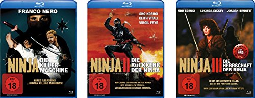 Ninja - Blu-Ray 1-3 (Die Killermaschine, Die Rückkehr der Ninja, Herrschaft der Ninja -Remastered) im Set - Deutsche Originalware [3 Blu-rays] von music-movie-more