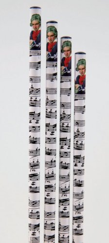 Bleistift Beethoven (10-Stück-Packung) - schönes Geschenk für Musiker von musiker-geschenke.com