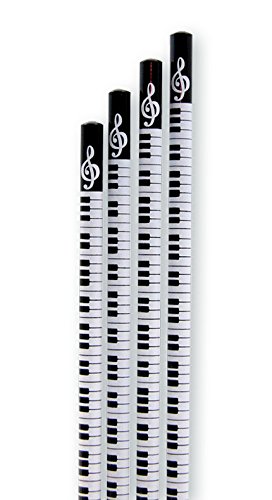 Bleistift Tastatur ohne Radiergummi (10-Stück-Packung) - Schönes Geschenk für Musiker - Musikschüler von musiker-geschenke.com
