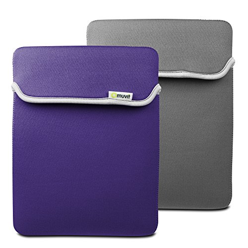 muvit Reversible Neoprene Tasche für iPad 1/2 violett/grau von muvit