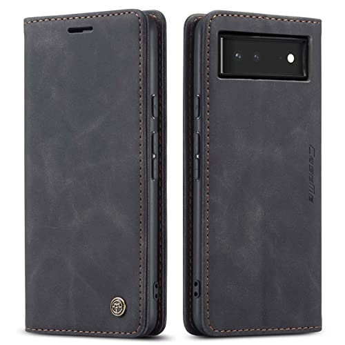 mvced Handyhülle Kompatibel mit Google Pixel 6,Premium Leder Flip Case Schutzhülle mit Standfunktion,Schwarz mvced Handyhülle Kompatibel mit Google Pixel 6,Premium Leder Flip Case Schutzhülle mit Standfunktion,Schwarz von mvced