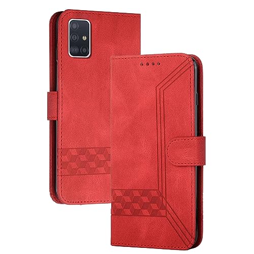 mvced Handyhülle Kompatibel mit Samsung Galaxy A51 4G/M40S,Premium Leder Flip Case Schutzhülle mit Standfunktion,Rot mvced Handyhülle Kompatibel mit Samsung Galaxy A51 4G/M40S,Premium Leder Flip Case Schutzhülle mit Standfunktion,Rot von mvced