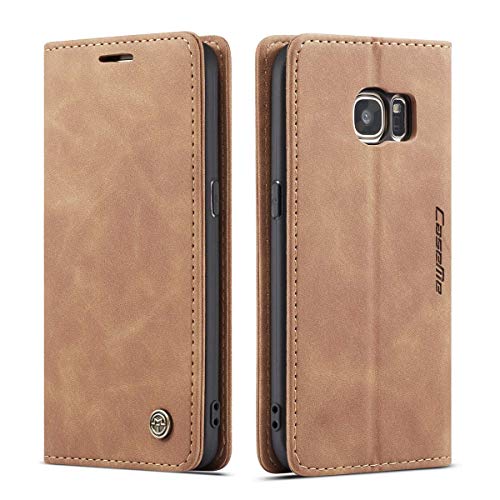 mvced Handyhülle Kompatibel mit Samsung Galaxy S7 Edge,Premium Leder Flip Case Schutzhülle mit Standfunktion,Braun mvced Handyhülle Kompatibel mit Samsung Galaxy S7 Edge,Premium Leder Flip Case Schutzhülle mit Standfunktion,Braun von mvced