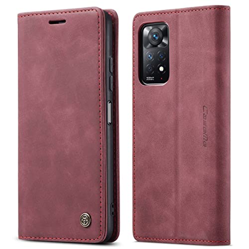 mvced Handyhülle Kompatibel mit Xiaomi Redmi Note 11 Pro 5G,Premium Leder Flip Case Schutzhülle mit Standfunktion,Wein rot mvced Handyhülle Kompatibel mit Xiaomi Redmi Note 11 Pro 5G,Premium Leder Flip Case Schutzhülle mit Standfunktion,Wein rot von mvced