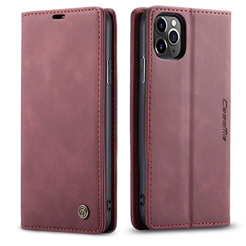 mvced Handyhülle Kompatibel mit iPhone 11 Pro 5.8,Premium Leder Flip Case Schutzhülle mit Standfunktion,Wein rot mvced Handyhülle Kompatibel mit iPhone 11 Pro 5.8,Premium Leder Flip Case Schutzhülle mit Standfunktion,Wein rot von mvced