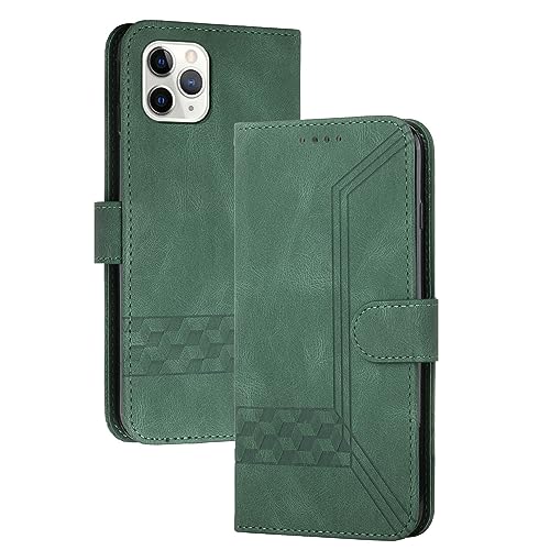 mvced Handyhülle Kompatibel mit iPhone 11 Pro Max (6.5),Premium Leder Flip Case Schutzhülle mit Standfunktion,Grün von mvced