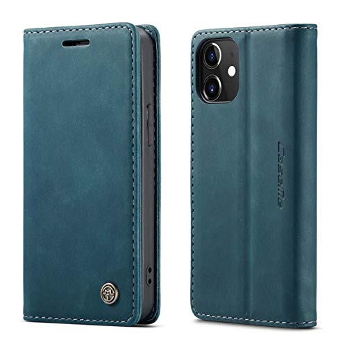 mvced Handyhülle Kompatibel mit iPhone 12 Mini 5.4,Premium Leder Flip Case Schutzhülle mit Standfunktion,Blau mvced Handyhülle Kompatibel mit iPhone 12 Mini 5.4,Premium Leder Flip Case Schutzhülle mit Standfunktion,Blau von mvced