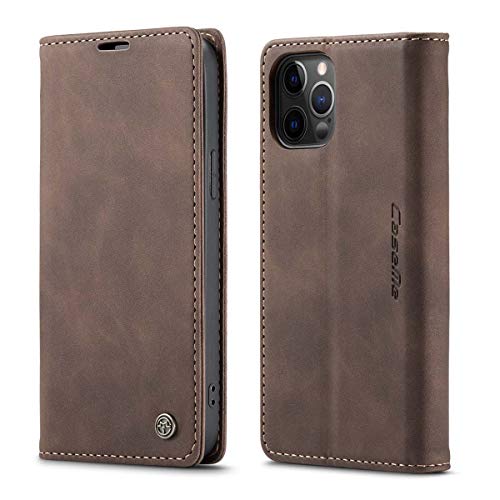 mvced Handyhülle Kompatibel mit iPhone 12 Pro Max 6.7,Premium Leder Flip Case Schutzhülle mit Standfunktion,Kaffee mvced Handyhülle Kompatibel mit iPhone 12 Pro Max 6.7,Premium Leder Flip Case Schutzhülle mit Standfunktion,Kaffee von mvced