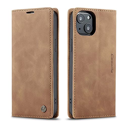 mvced Handyhülle Kompatibel mit iPhone 13,Premium Leder Flip Case Schutzhülle mit Standfunktion,Braun mvced Handyhülle Kompatibel mit iPhone 13,Premium Leder Flip Case Schutzhülle mit Standfunktion,Braun von mvced
