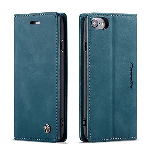 mvced Handyhülle Kompatibel mit iPhone 6/6s 4.7,Premium Leder Flip Case Schutzhülle mit Standfunktion,Blau von mvced