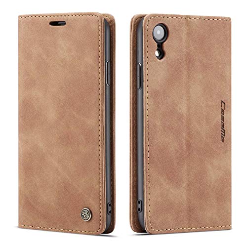 mvced Handyhülle Kompatibel mit iPhone XR 6.1,Premium Leder Flip Case Schutzhülle mit Standfunktion,Braun mvced Handyhülle Kompatibel mit iPhone XR 6.1,Premium Leder Flip Case Schutzhülle mit Standfunktion,Braun von mvced