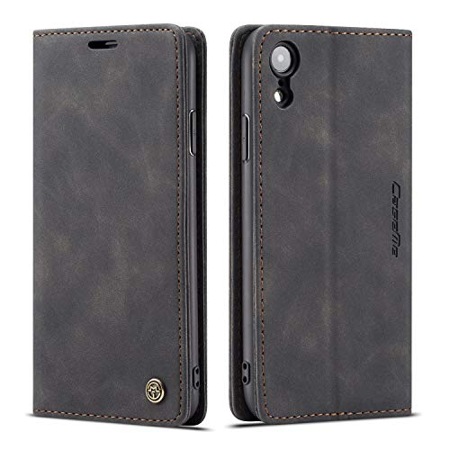 mvced Handyhülle Kompatibel mit iPhone XR 6.1,Premium Leder Flip Case Schutzhülle mit Standfunktion,Schwarz mvced Handyhülle Kompatibel mit iPhone XR 6.1,Premium Leder Flip Case Schutzhülle mit Standfunktion,Schwarz von mvced