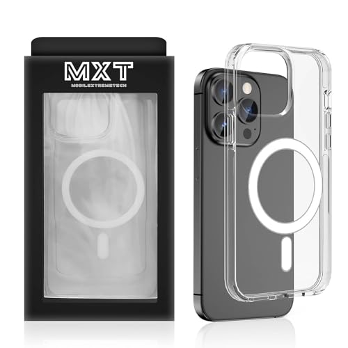 MXT Schutzhülle für iPhone 15 Pro, MagSafe, kristallklares TPU + 2,0 mm Polycarbonat, militärische Qualität, schmutzabweisend, stoßfest, Anti-Drop, Anti-Vibration, Viereck-Fallschutz (iPhone 15 Pro) MXT Schutzhülle für iPhone 15 Pro, MagSafe, kristallklares TPU + 2,0 mm Polycarbonat, militärische Qualität, schmutzabweisend, stoßfest, Anti-Drop, Anti-Vibration, Viereck-Fallschutz (iPhone 15 Pro) von mxt mobilextremetech
