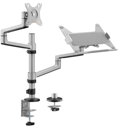 My Wall HL52L 1fach Monitor-Tischhalterung 43,2 cm (17) - 81,3 cm (32) Silber Höhenverstellbar, Drehbar, Notebook-Abl von my wall
