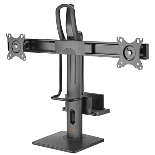 My Wall HL61L 2fach Monitor-Standfuß 43,2 cm (17) - 68,6 cm (27) Schwarz Drehbar, Neigbar, Höhenverstellbar von my wall