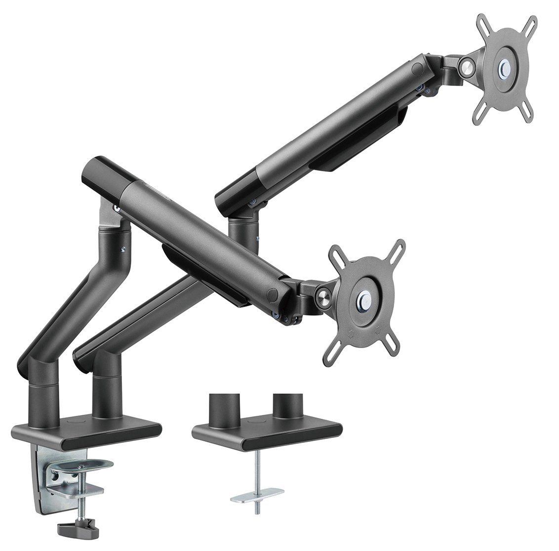 my wall HL23-2L Monitor-Halterung, (bis 32 Zoll, Packung, 1-teilig, Vollbeweglicher Tischhalter mit Federsystem für 2 Flachbildschirme) von my wall