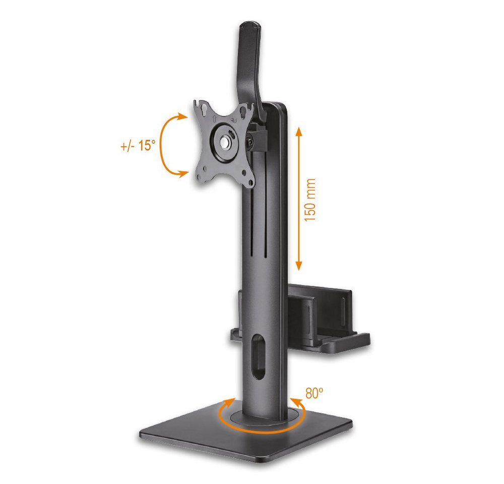 my wall Monitor-Halterung HL60L, (bis 32 Zoll, Packung, 1-teilig, Höhenverstellbarer Tischständer für Flachbildschirme) von my wall