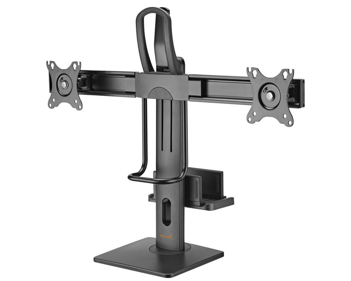 my wall Monitor-Halterung HL61L, (bis 32 Zoll, Packung, 1-teilig, Höhenverstellbarer Tischständer für 2 Flachbildschirme) von my wall