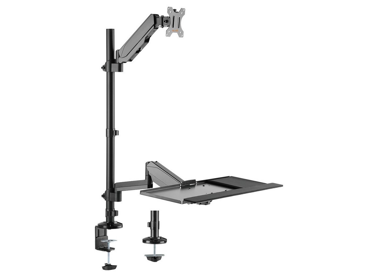 my wall HL63L Monitor-Halterung, (bis 32 Zoll, Stück, 1-teilig, Steharbeitsplatz zum Nachrüsten am Schreibtisch) von my wall