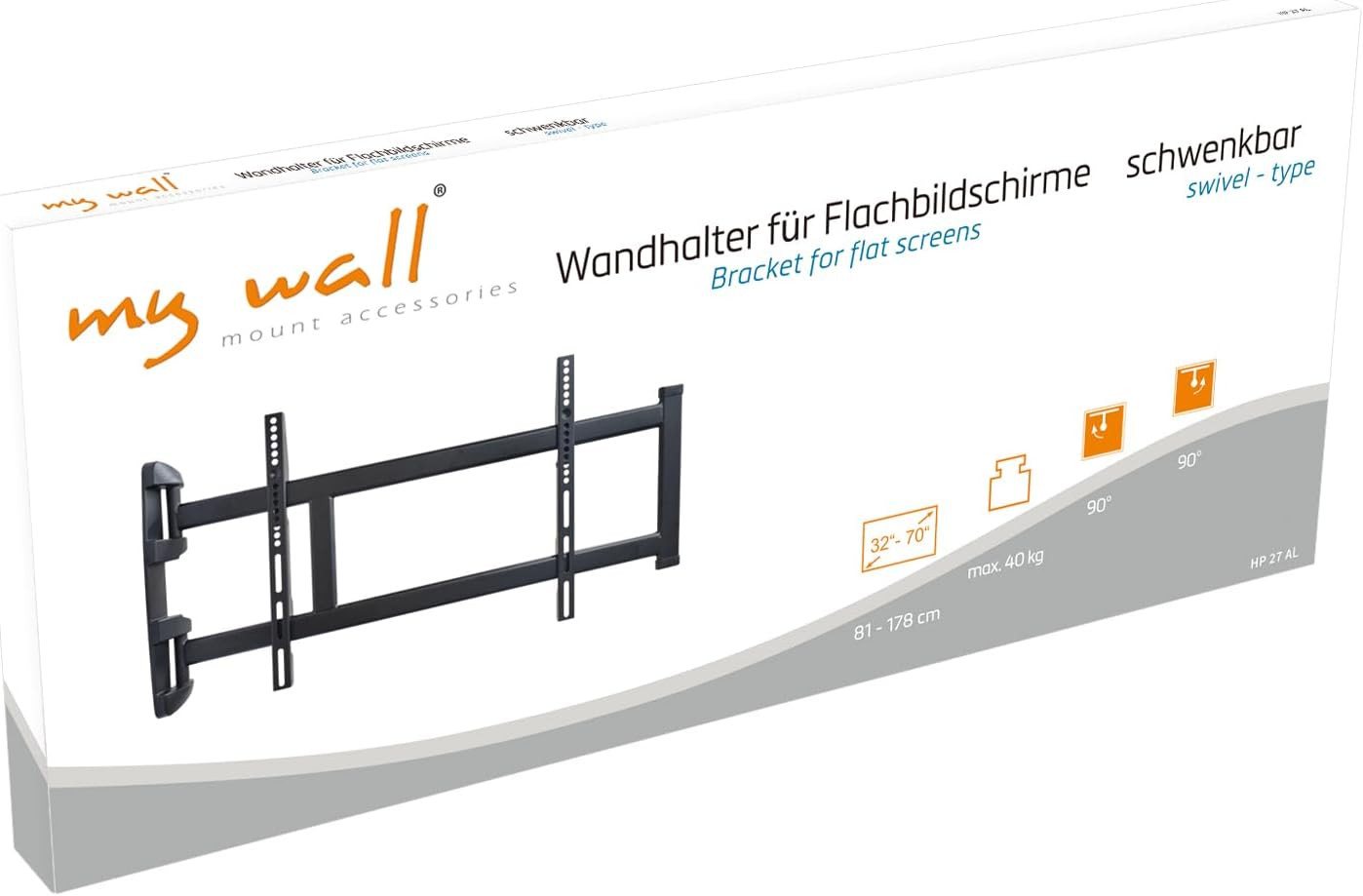 my wall My Wall HP 27 AL TV-Wandhalterung 81,3cm (32) - 177,8cm (70) Schwenkba TV-Wandhalterung von my wall