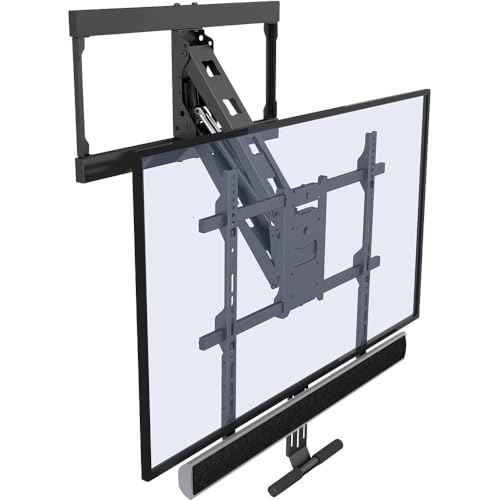 myWall HP55L Vertikal & Vollbeweglicher Wandhalter für Flachbildschirme 42“ – 65“ (107 – 165 cm) Tragkraft bis 28 kg integrierte Gasdruckfeder und inkl. Halterung für Soundbar 20 Jahre Garantie von my wall