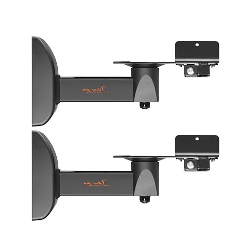 mywall Lautsprecher Wandhalterung HB7L, Universale Wandhalterung für Lautsprecher Neigbar und Schwenkbar, Halterung für Boxen mit Belastung bis 15 kg, Boxenhalterung, Speaker Wall Mount, 2er Set mywall Lautsprecher Wandhalterung HB7L, Universale Wandhalterung für Lautsprecher Neigbar und Schwenkbar, Halterung für Boxen mit Belastung bis 15 kg, Boxenhalterung, Speaker Wall Mount, 2er Set von my wall