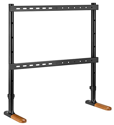 mywall TV Standfuß HT26L, TV-Ständer für Bildschirme 49-75 Zoll, TV Bodenständer mit Holzoptik und Anti-Rutsch-Pads, Universaler TV-Ständer mit Belastung bis zu 40 kg von my wall