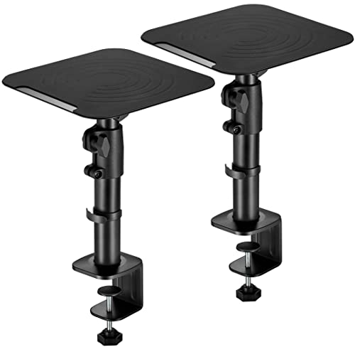 mywall Tischhalterung HS30L Universelle Lautsprecher Tischhalterung, Neigbar +/-15° mit Einer Belastung bis zu 15 kg, schwarz, 2 Ständer für Lautsprecherboxen von my wall